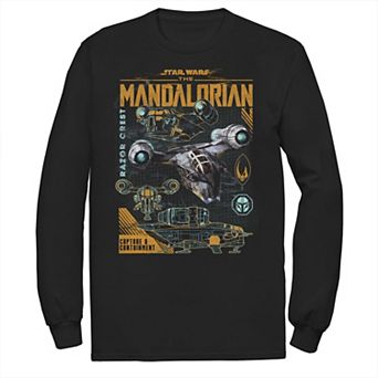 Men's Star Wars The Mandalorian Razor Crest Schematics Poster Tee