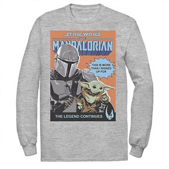 Men's Star Wars The Mandalorian And The Child Comic Book Cover Tee