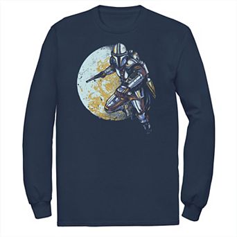 Men's Star Wars The Mandalorian Moon Over Lay Portrait Tee
