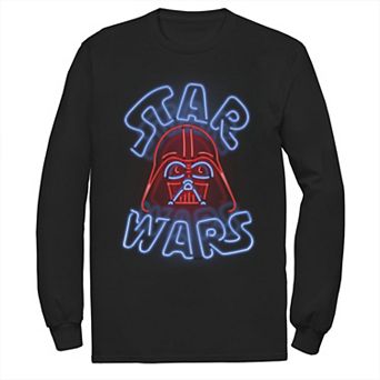 Men's Star Wars Darth Vader Neon Sign Portrait Tee
