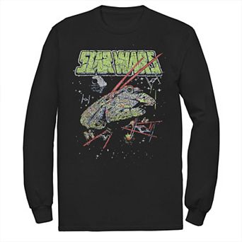 Men's Star Wars Millennium Falcon Block Text Logo Tee