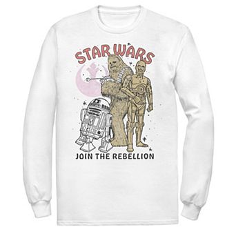 Men's Star Wars Chewbacca R2-D2 C-3PO Join The Rebellion Tee