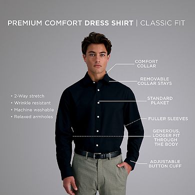 Men's Haggar® Premium Comfort Classic Fit Wrinkle Resistant Dress Shirt