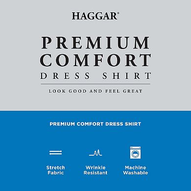 Men's Haggar® Premium Comfort Classic Fit Wrinkle Resistant Dress Shirt