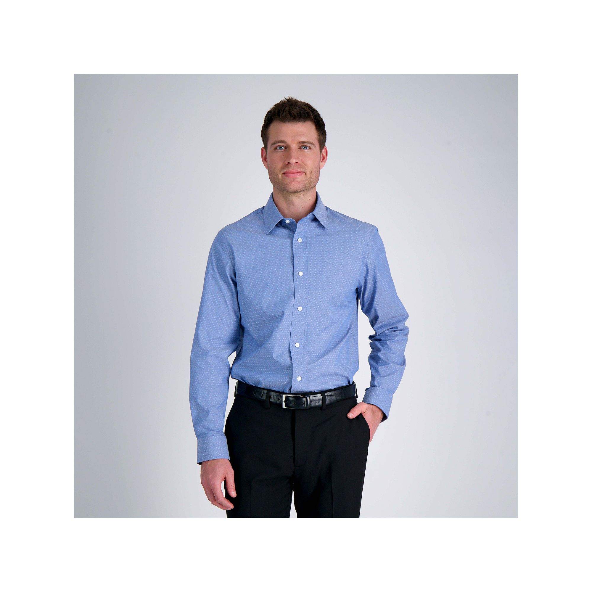 Mens Haggar® Premium Comfort Classic Fit Wrinkle Resistant Dress Shirt, S
