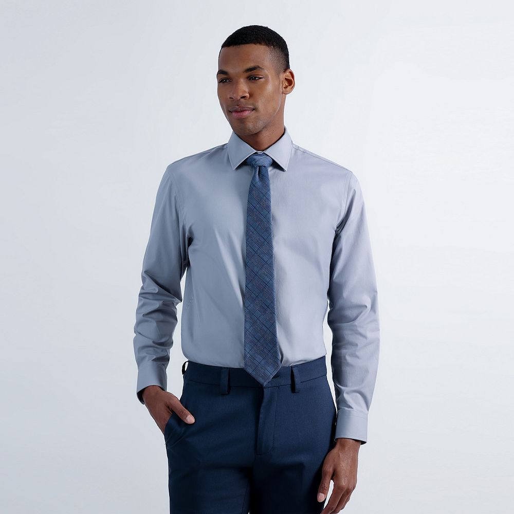 light blue dress shirt with red tie Men's Sky Blue Twill Classic Fit Formal Shirt