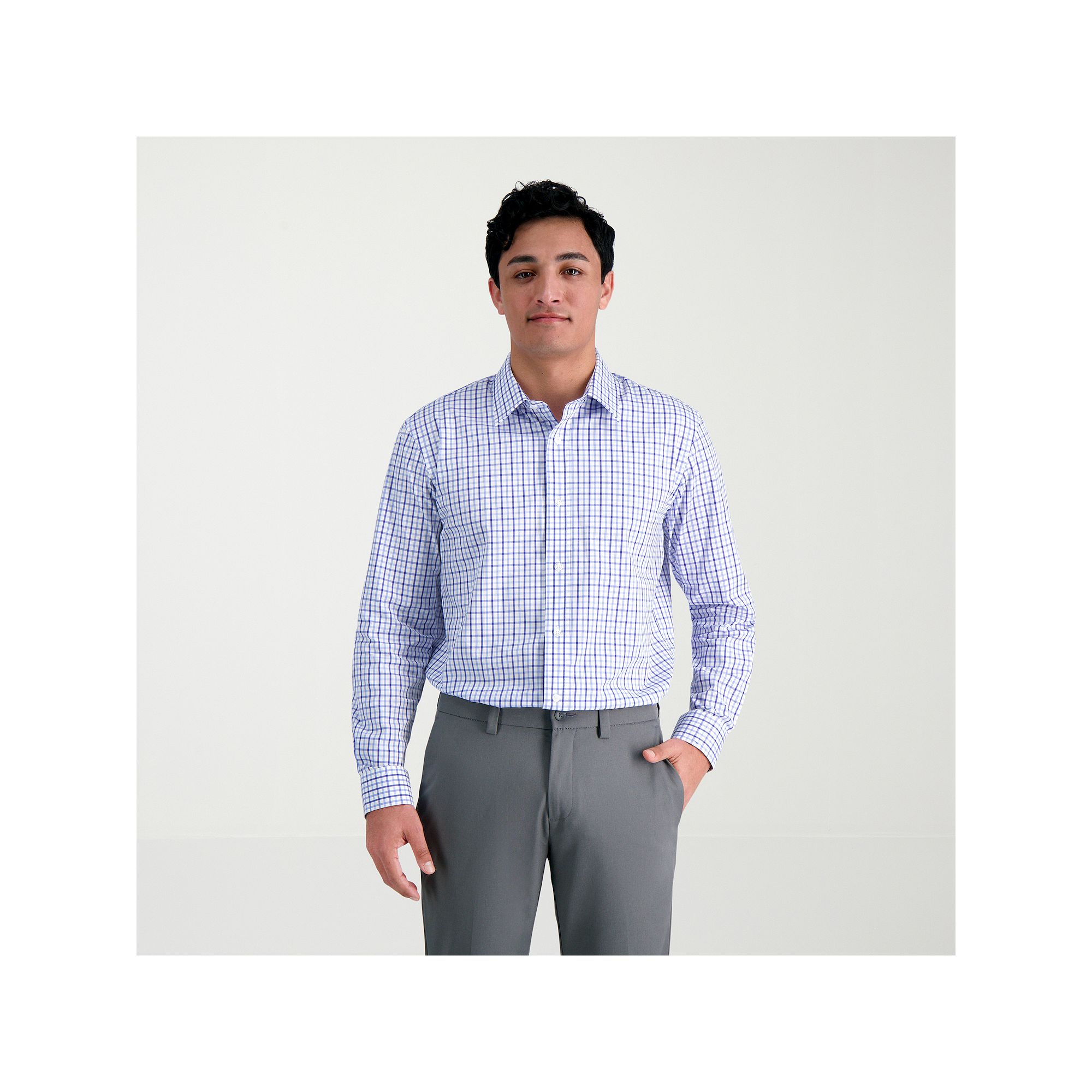 Mens Haggar® Premium Comfort Classic Fit Wrinkle Resistant Dress Shirt, S