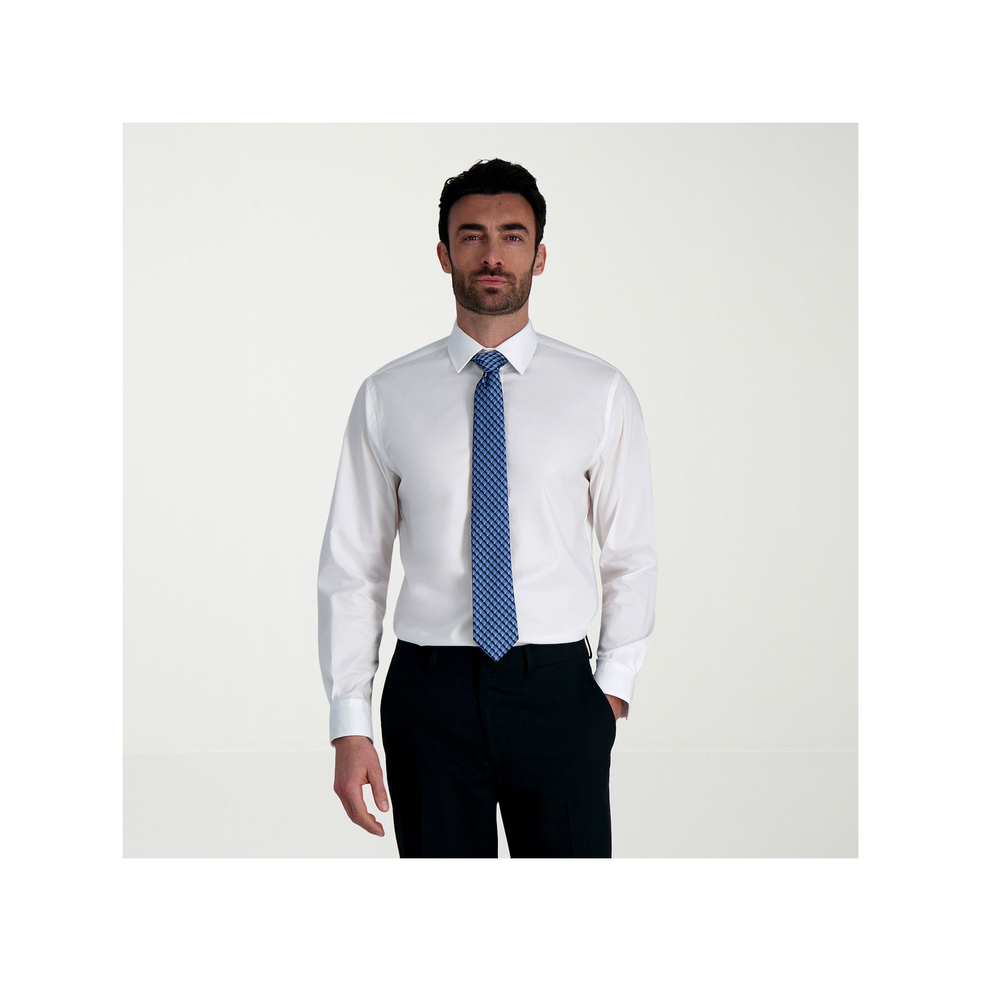 Mens Haggar® Premium Comfort Classic Fit Wrinkle Resistant Dress Shirt, S