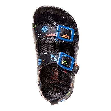Rugged Bear Toddler Boys' Galaxy Print Sandals