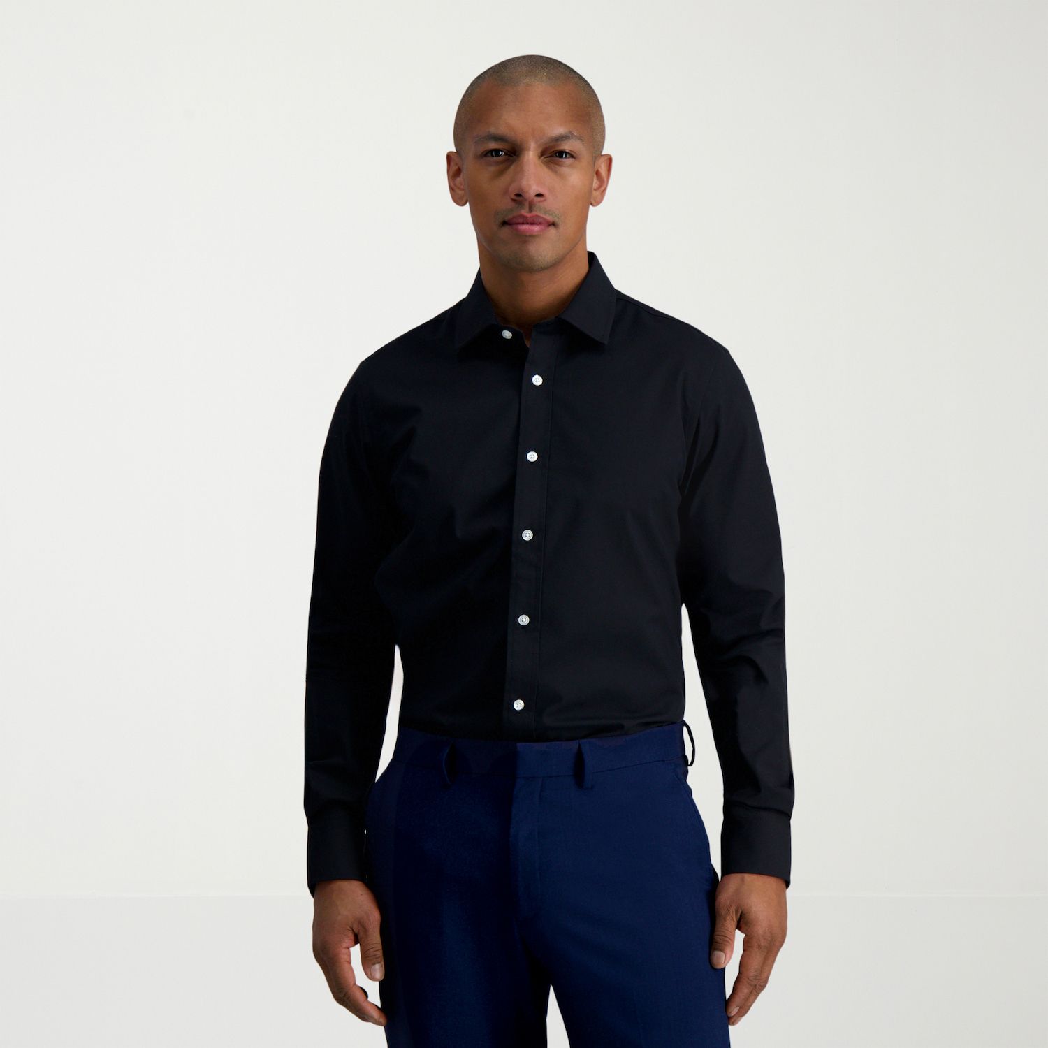 jm haggar slim fit dress shirt Haggar Wrinkle Free Slim Fit Dress Shirt in Black