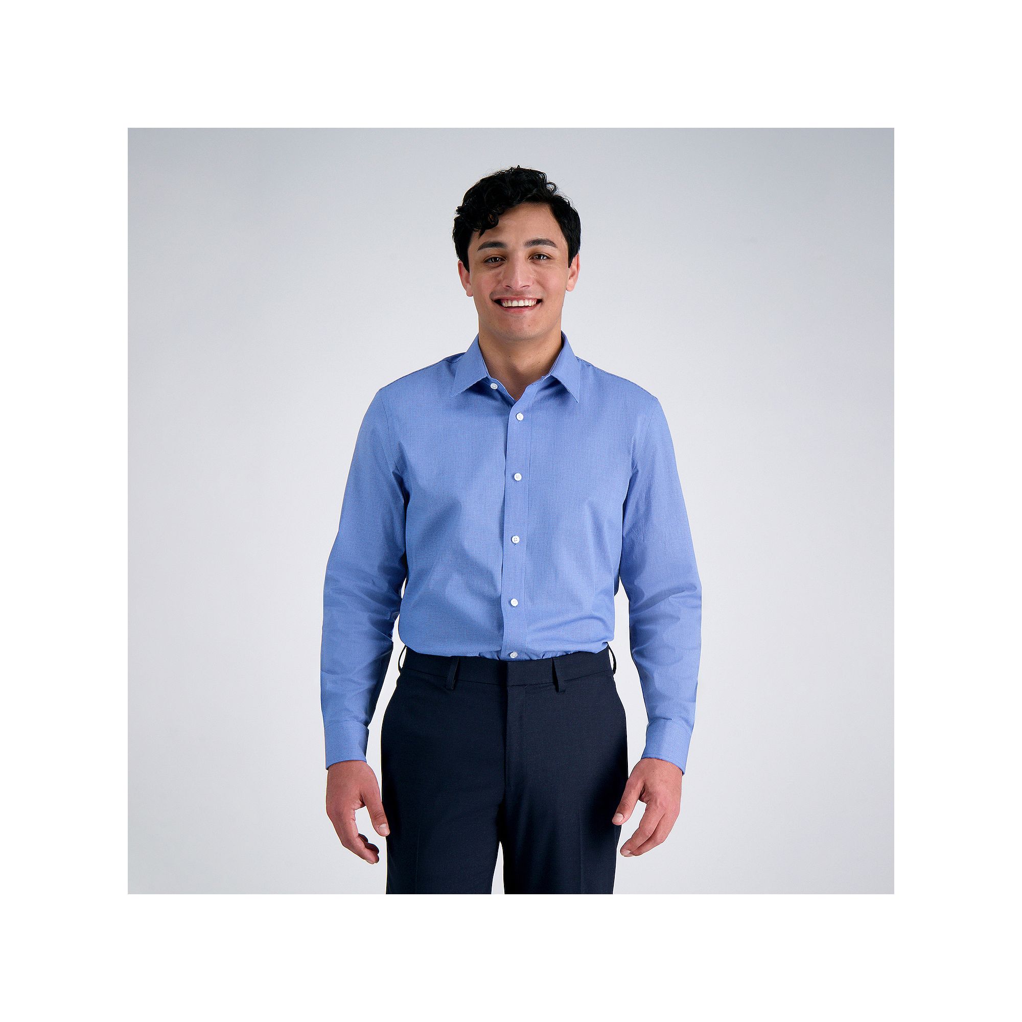 Mens Haggar® Premium Comfort Slim Fit Wrinkle Resistant Dress Shirt, Size