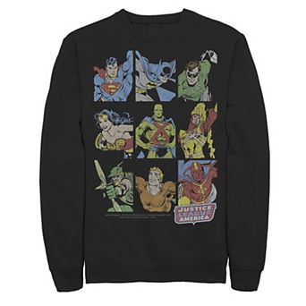 Men's DC Comics Justice League Of America Portrait Panels Sweatshirt