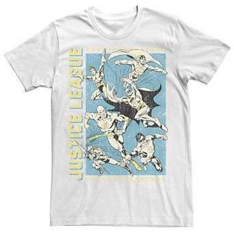 Men's DC Comics Justice League In Action Distressed Poster Tee