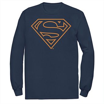 Men's DC Comics Superman Orange Linae Art Logo Tee