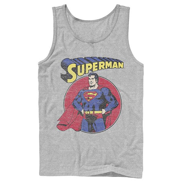 Men's DC Comics Superman Vintage Circle Portrait Logo Tank Top