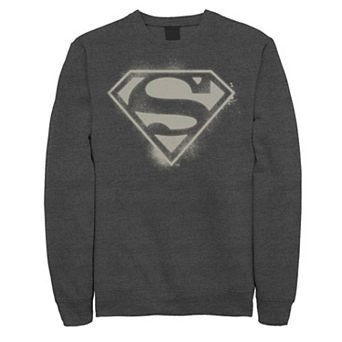 Men's DC Comics Superman Spray Paint Stencil Logo Sweatshirt