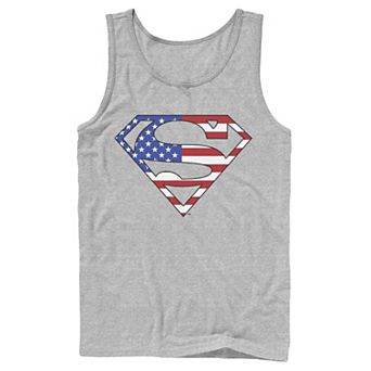 Men's DC Comics Superman American Flag Logo Fill Tank Top