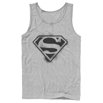 Men's DC Comics Superman Spray Paint Stencil Logo Tank Top