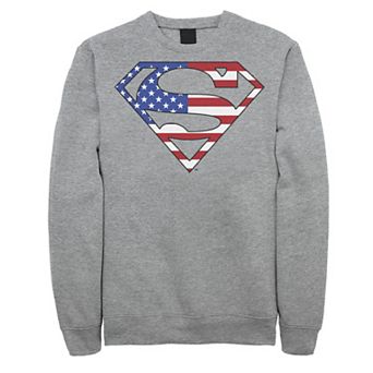 Men's DC Comics Superman American Flag Logo Fill Sweatshirt