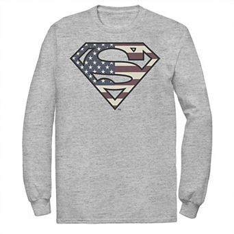 Men's DC Comics Superman Vintage American Flag Logo Fill Tee
