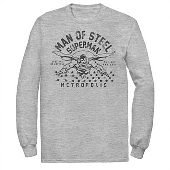 Men's DC Comics Superman Man Of Steel Line Art Portrait Tee