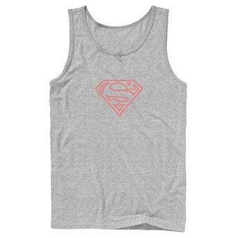 Men's DC Comics Superman Red Line Art Logo Tank Top