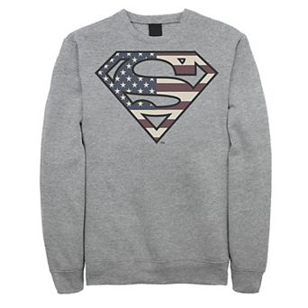 Men's DC Comics Superman Vintage American Flag Logo Fill Sweatshirt