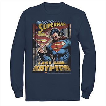 Men's DC Comics Superman Last Son Of Krypton Text Poster Tee