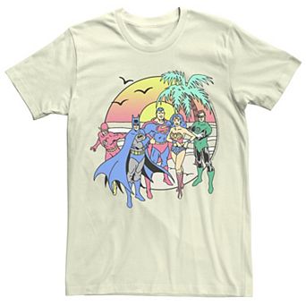 Men's DC Comics Justice League Sunset Beach Portrait Tee