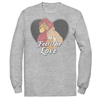 Disney's The Lion King Simba Nala Men's Feel The Love Heart Tee