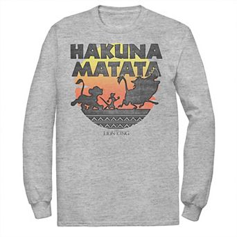 Disney's The Lion King Men's Hakuna Matata Sunset Silhouette Poster Tee