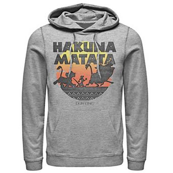 Disney's The Lion King Men's Hakuna Matata Sunset Silhouette Poster Hoodie