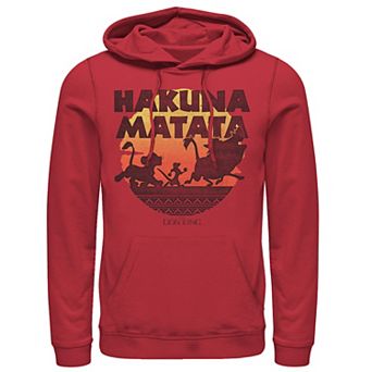 Disney's The Lion King Men's Hakuna Matata Sunset Silhouette Poster Hoodie