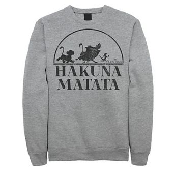 Disney's The Lion King Men's Hakuna Matata Simple Text Sweatshirt