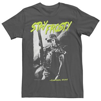 Men's Alien Corporal Hicks Stay Frosty Faded Portrait Tee