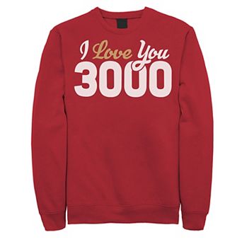 Men's Marvel Avengers Endgame Iron Man I Love You 3000 Quote Bold Sweatshirt