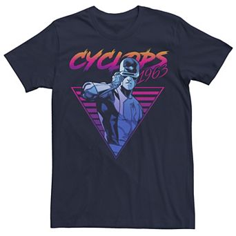 Men's Marvel X-Men Cyclops Retro Neon Triangle Tee