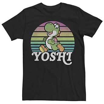 Men's Super Mario Yoshi Retro Line Run Portrait Tee
