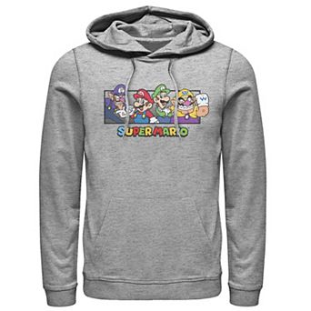Men's Super Mario Bros. Character Collage Portrait Hoodie