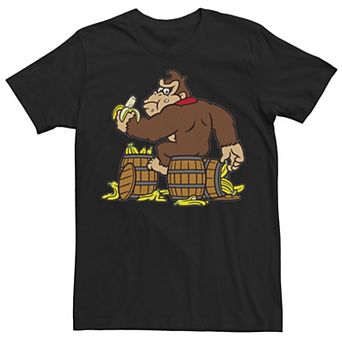 Men's Nintendo Donkey Kong Eating Bananas Portrait Tee