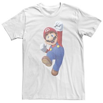 Men's Super Mario Faded Mario Jump Portrait Tee