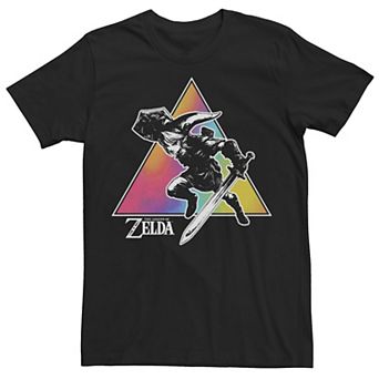 Men's Zelda Link Tie Dye Triangle Portrait Tee
