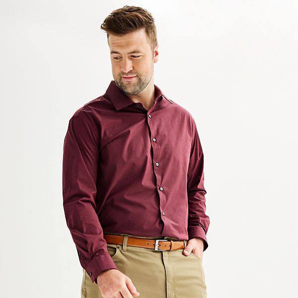 Big & Tall Apt. 9® Premier Flex Spread-Collar Dress Shirt