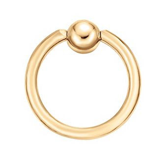 Lila Moon 14k Gold Captive Bead Hoop Ring