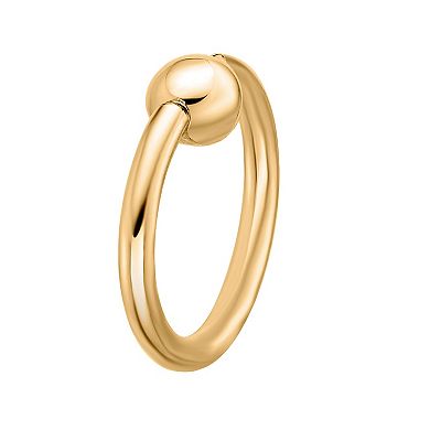 Lila Moon 14k Gold Captive Bead Hoop Ring
