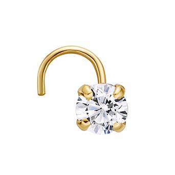 Lila Moon 14k Gold 3 mm Cubic Zirconia Nose Stud