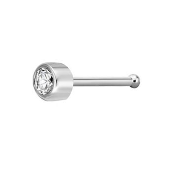 Lila Moon 14k Gold 2 mm Cubic Zirconia Nose Stud