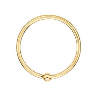 Lila Moon 14k Gold Captive Bead Hoop Nipple Ring