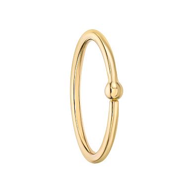Lila Moon 14k Gold Captive Bead Hoop Nipple Ring