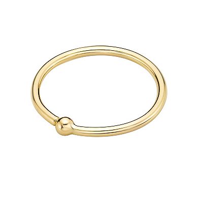 Lila Moon 14k Gold Captive Bead Hoop Nipple Ring